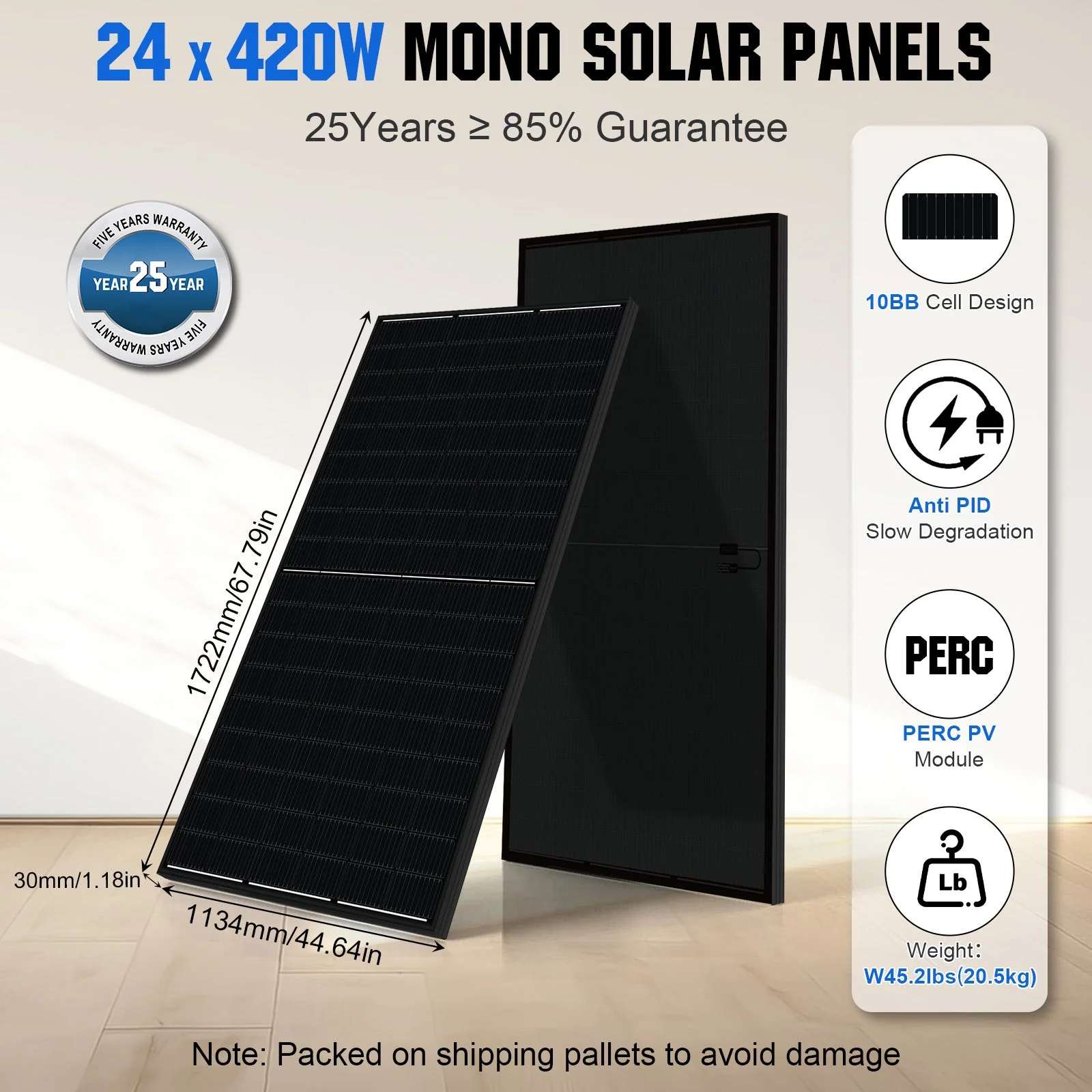 Eco-Worthy 10kW Complete Off-grid Solar Power Kit | 30.72kWh Battery Storage | 120V/240VAC Output | 40.32kWh Daily Generation - Image 8