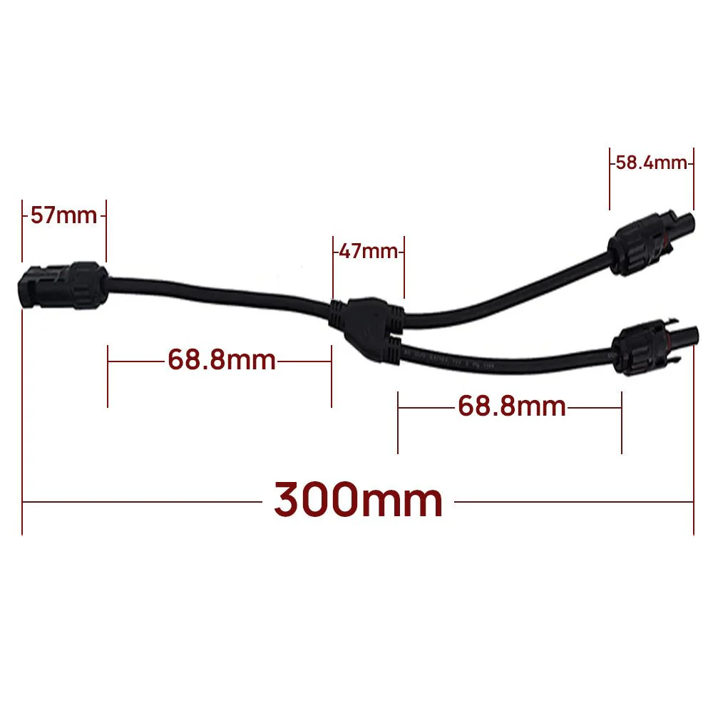 Eco-Worthy 12AWG 1 Pair Solar MC4 Y Parallel Branch Connectors | MFF&FMM Pair - Image 6