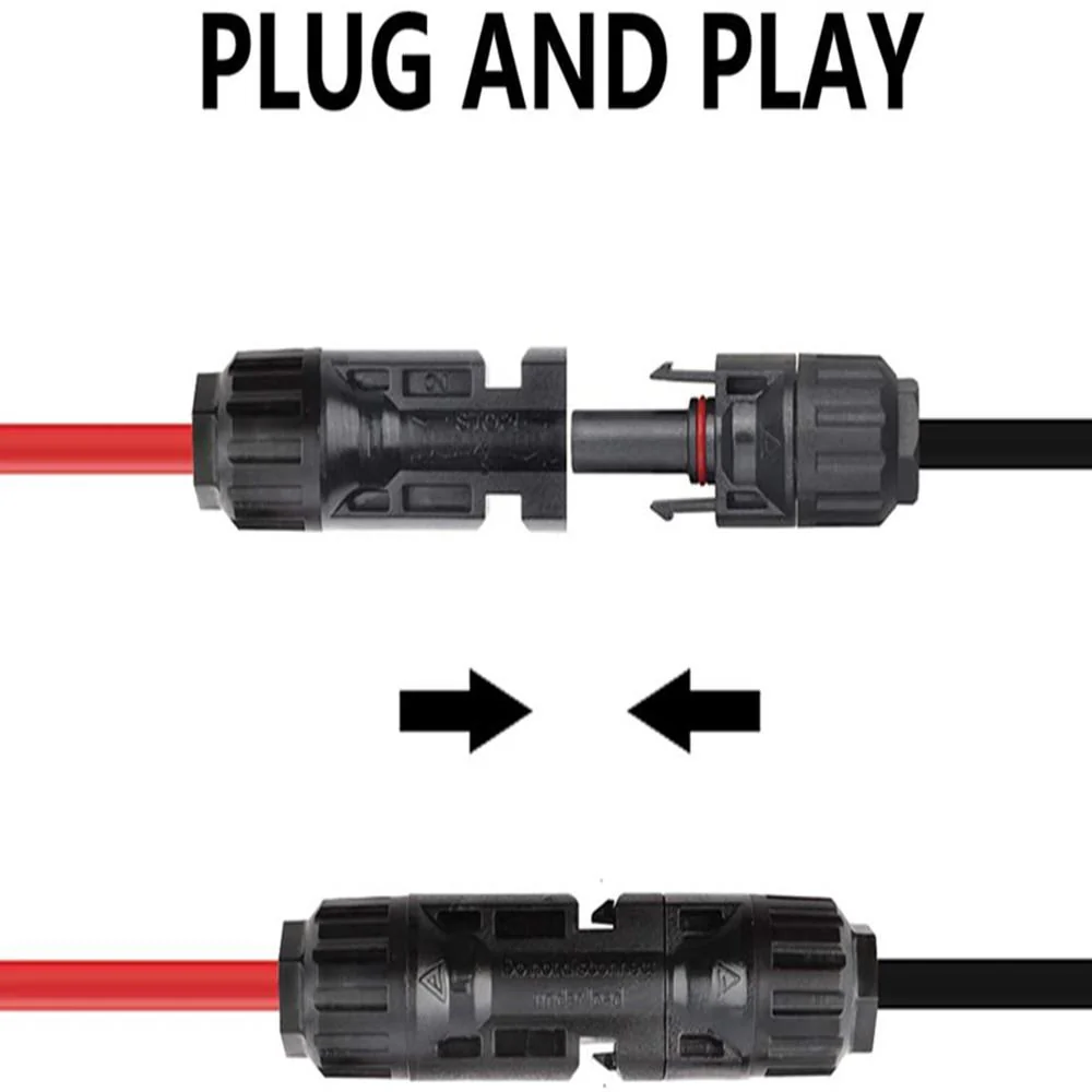 Eco-Worthy 12AWG 16.4FT Solar Extension Cables Wires with Female and Male MC4 Connectors - Image 4