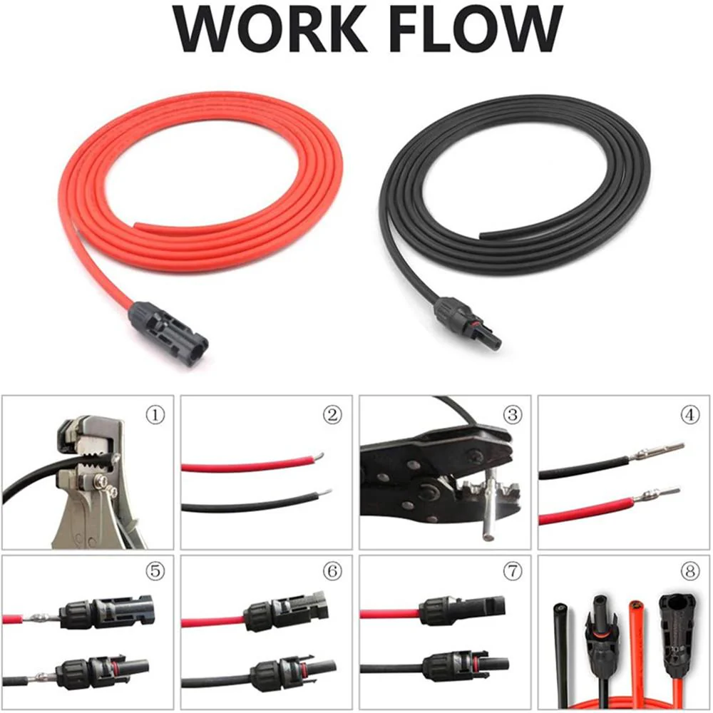 Eco-Worthy 12AWG 16.4FT Solar Extension Cables Wires with Female and Male MC4 Connectors - Image 5