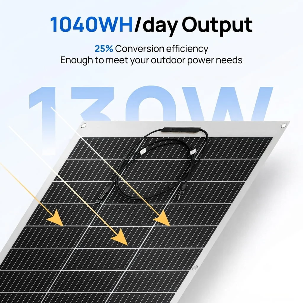 Eco-Worthy 130W@21.1V Flexible Mono Solar Panel | N-Type - Image 3