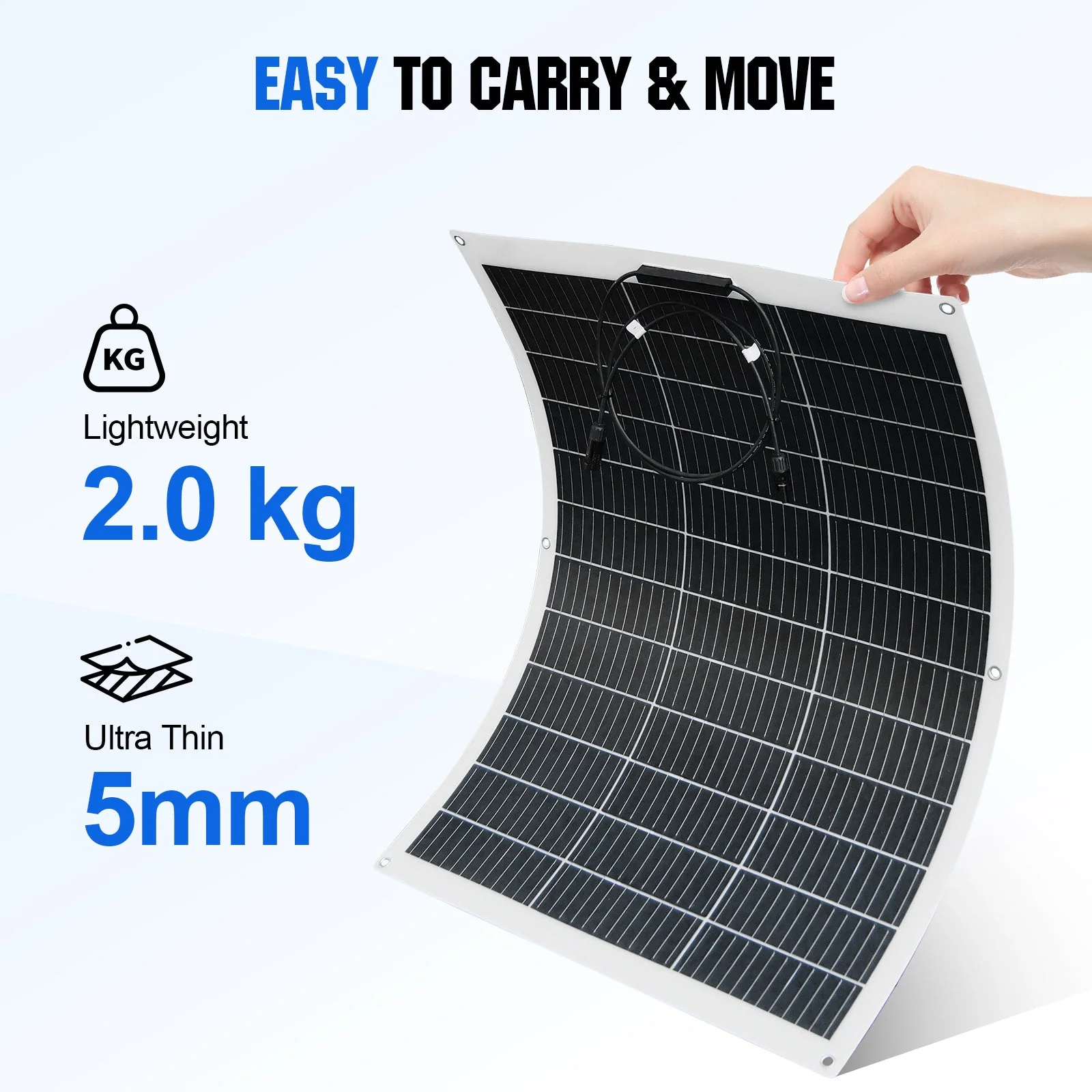 Eco-Worthy 130W@21.1V Flexible Mono Solar Panel | N-Type - Image 4