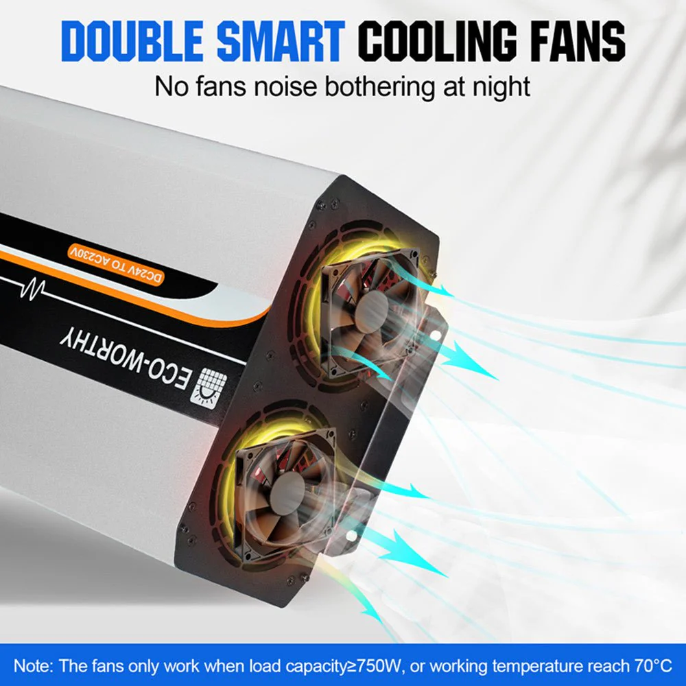 Eco-Worthy 3000W Off Grid Pure Sine Wave Inverter 24V to 110V - Image 4
