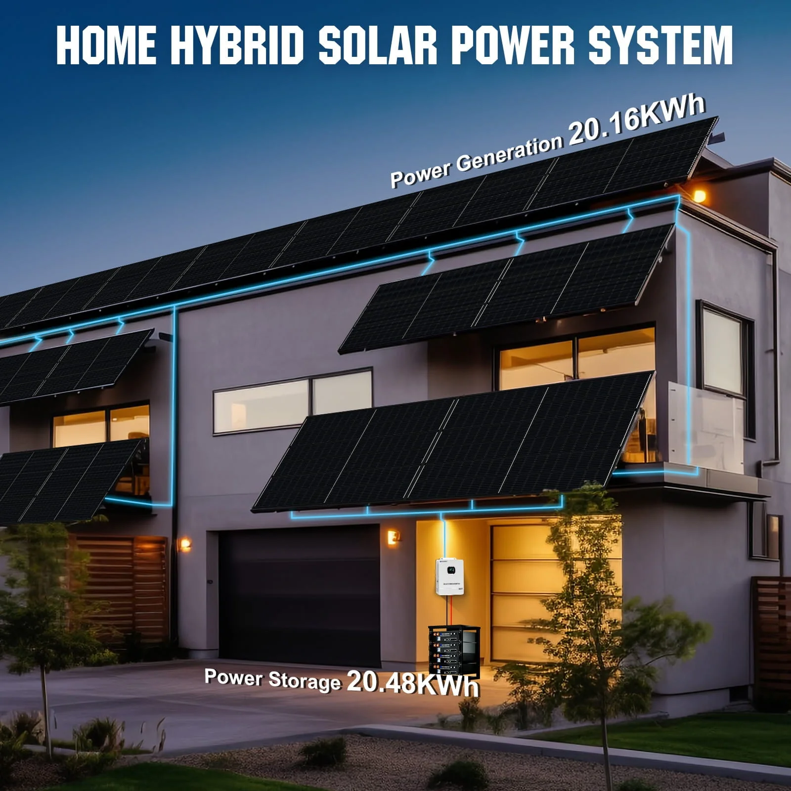 5040W 48V (12x N-Type 420W) Complete Off Grid Solar Kit | 20.48kWh Battery Capacity | 120VAC/240VAC 5000W Split Phase Output - Image 12