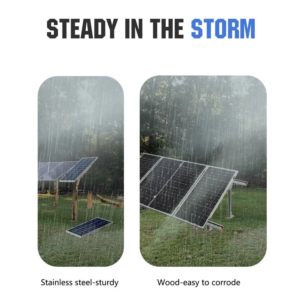 Adjustable Multi-Piece Solar Panel Mounting Brackets for 1-4 Pieces of Solar Panels - Image 10