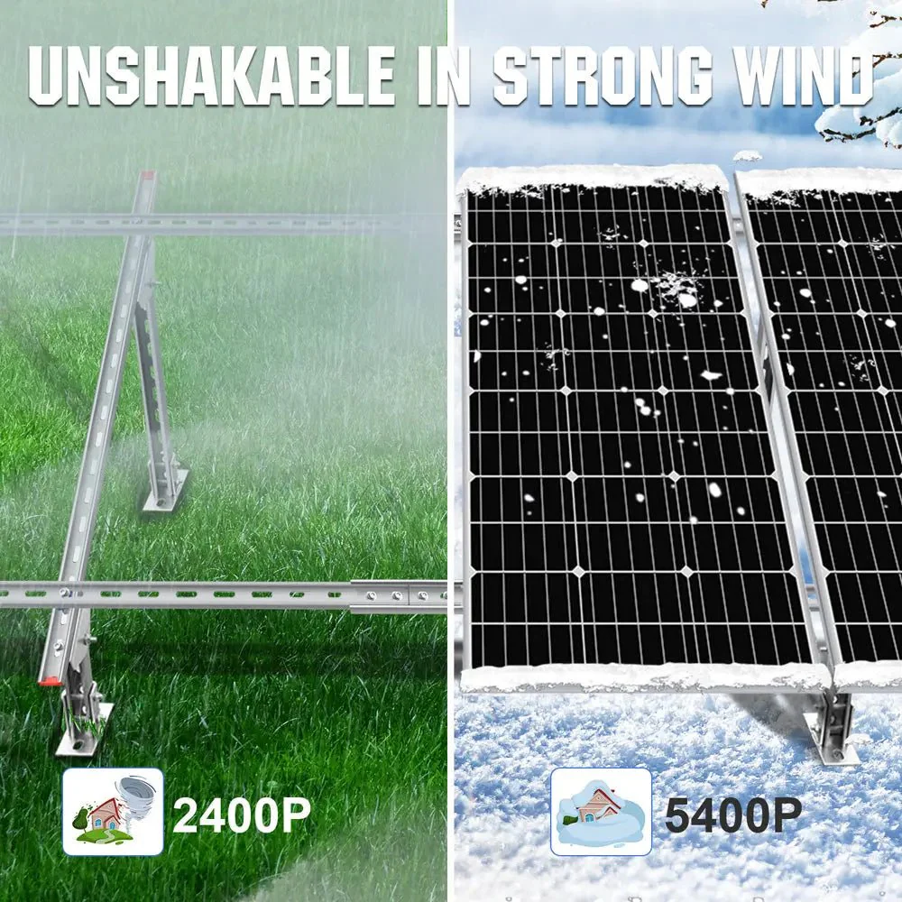 Adjustable Multi-Piece Solar Panel Mounting Brackets for 1-4 Pieces of Solar Panels - Image 8