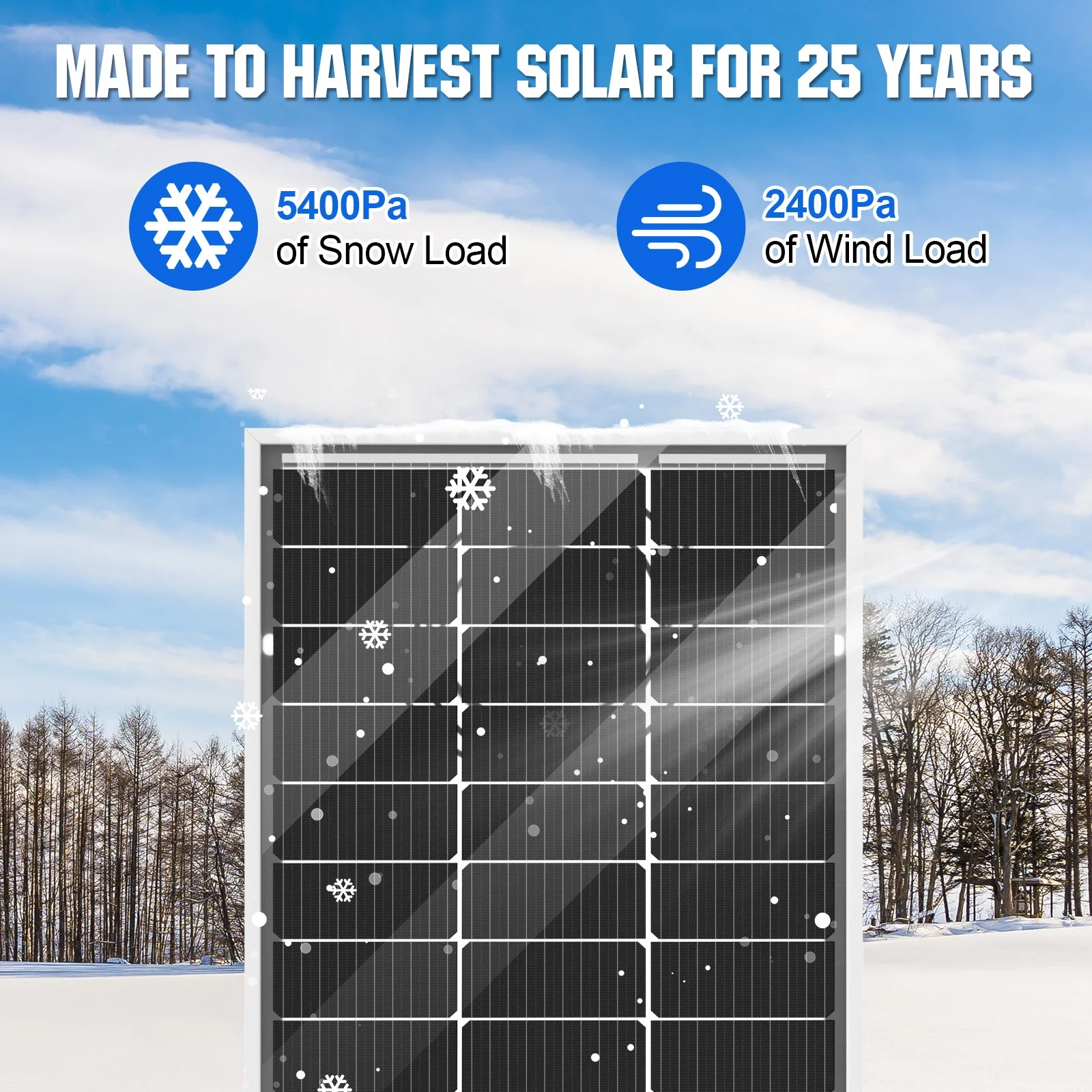 Eco-Worthy Bifacial 100W@18V Monocrystalline Solar Panel - Image 6