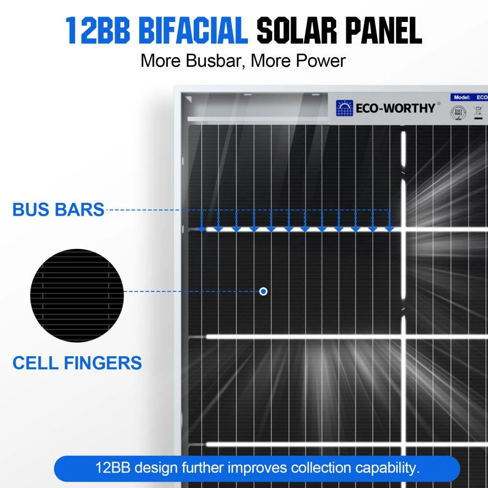 Bifacial 195W 12V Monocrystalline Solar Panel - Image 6