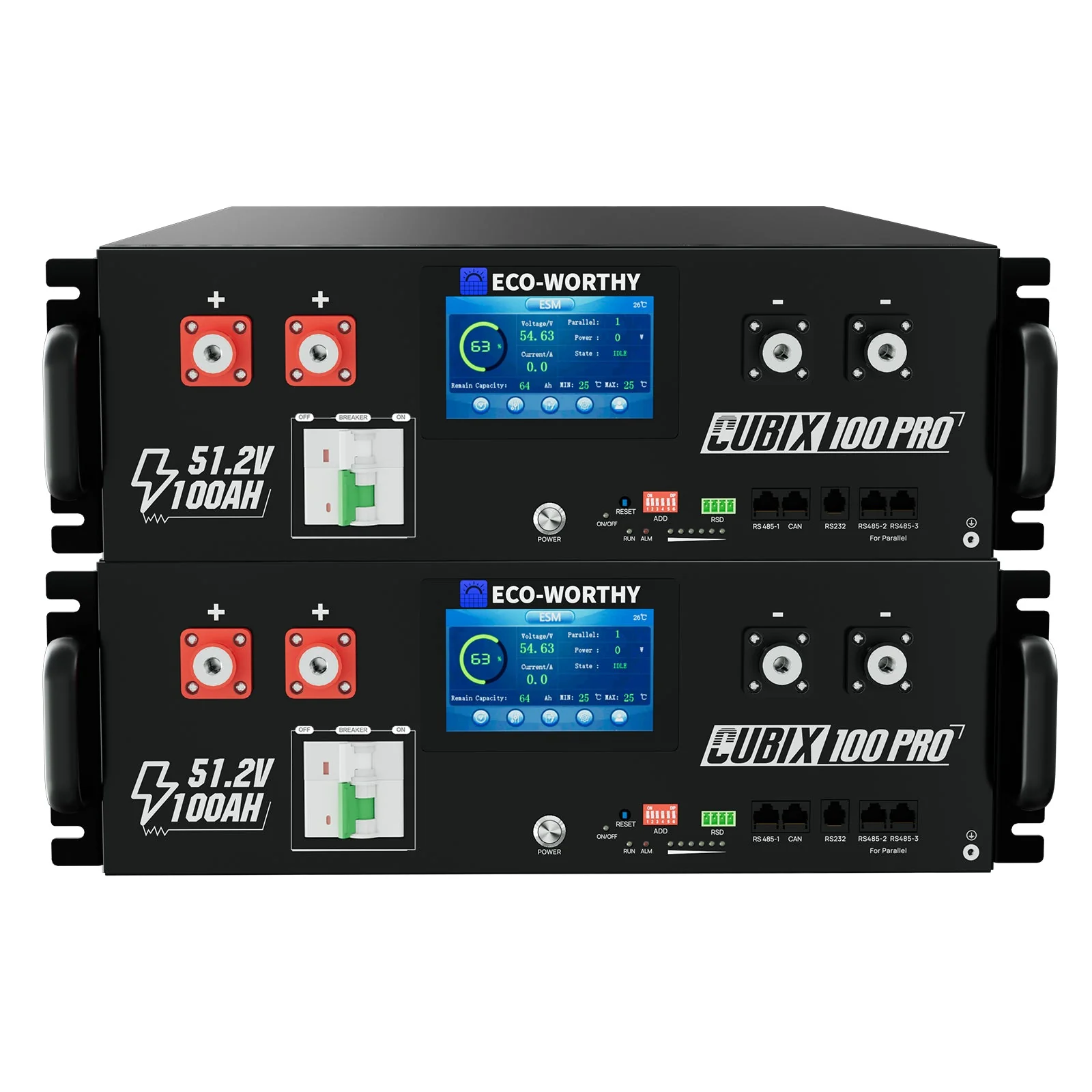 Eco-Worthy Cubix100 Pro |  (48V)51.2V 100Ah Server Rack Battery  | -4℉ Charge Available - Image 12