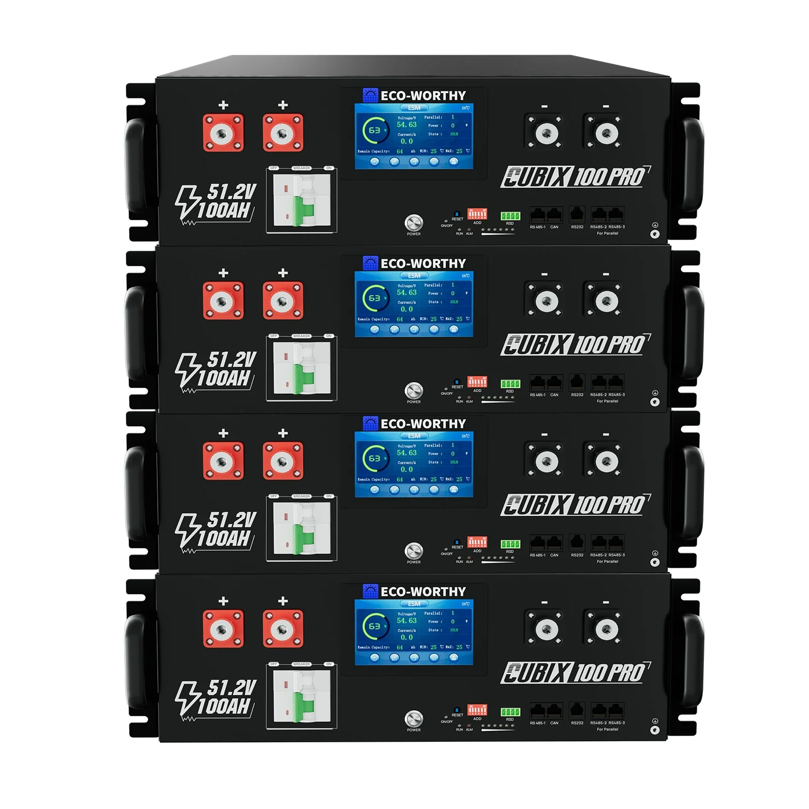 Eco-Worthy Cubix100 Pro |  (48V)51.2V 100Ah Server Rack Battery  | -4℉ Charge Available - Image 13
