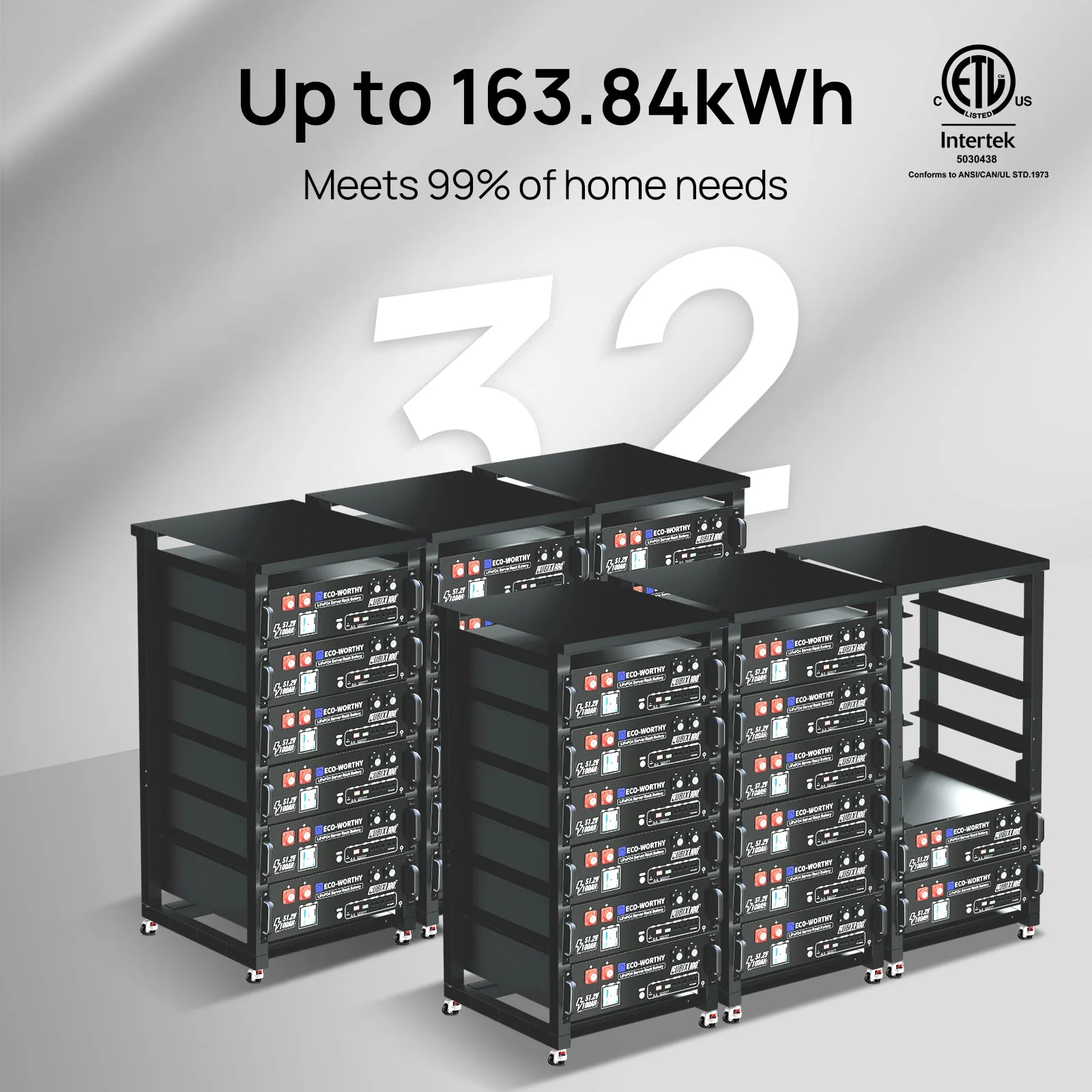 Eco-Worthy Cubix100 | 48V 100Ah LiFePO4 Server Rack Battery | UL9540 | UL1973 | UL9540A | CEC Listed - Image 10