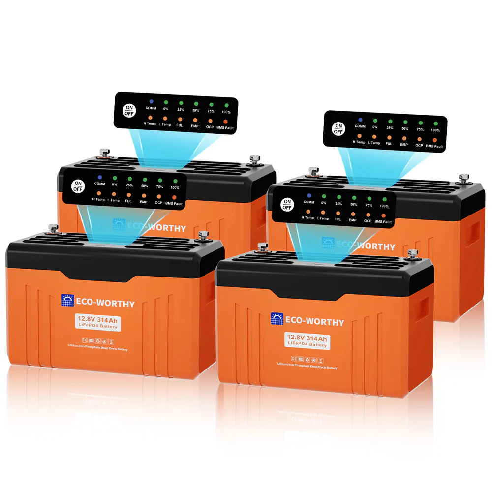 Eco-Worthy EnergyTrek 12V 314Ah Lifepo4 Lithium Battery | Bluetooth with SOC LEDs and Low Temp Protection - Image 10