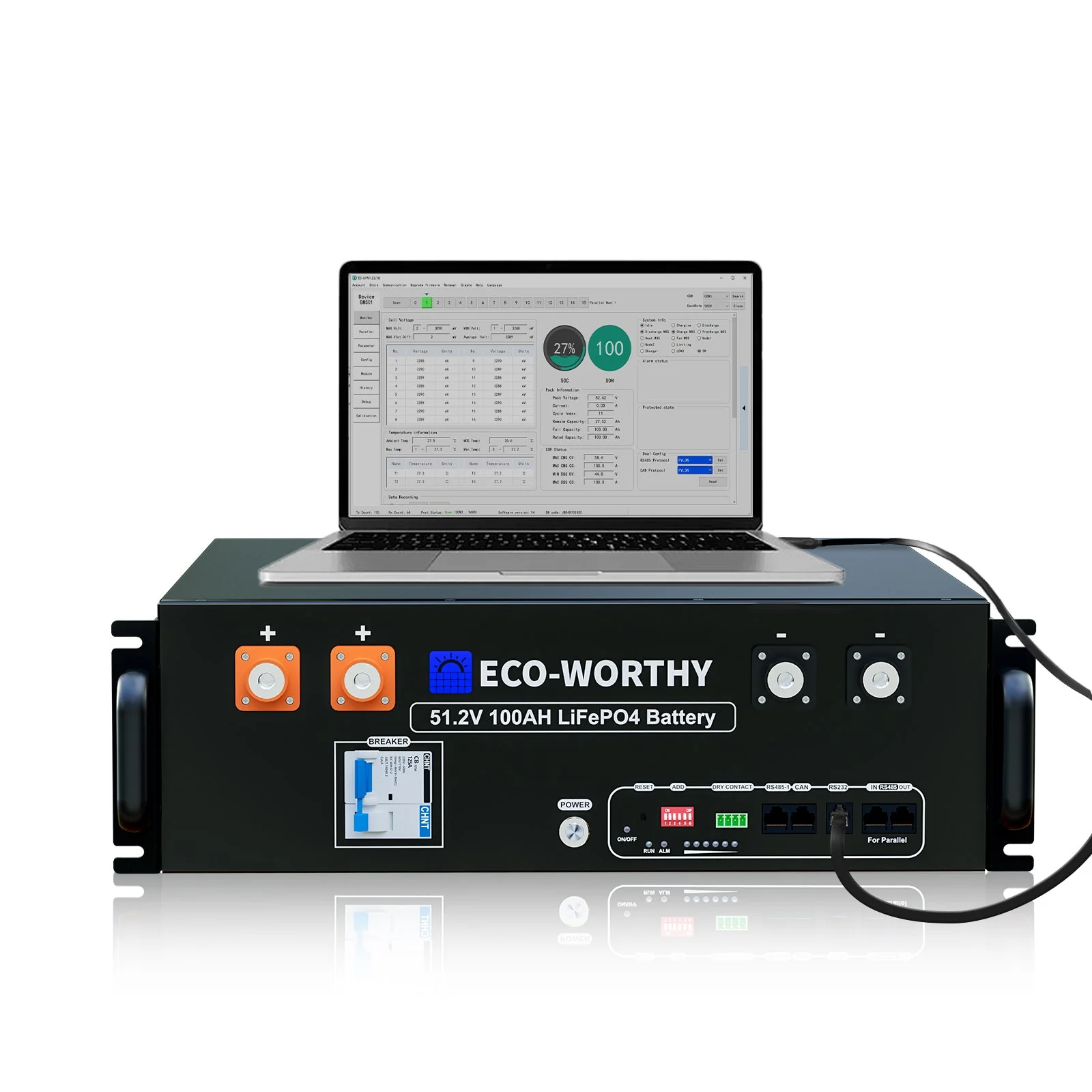 Eco-Worthy RS232/RS485 to USB Adapt Cable for Server Rack Battery & PC Communication (6.6 feet) - Image 3
