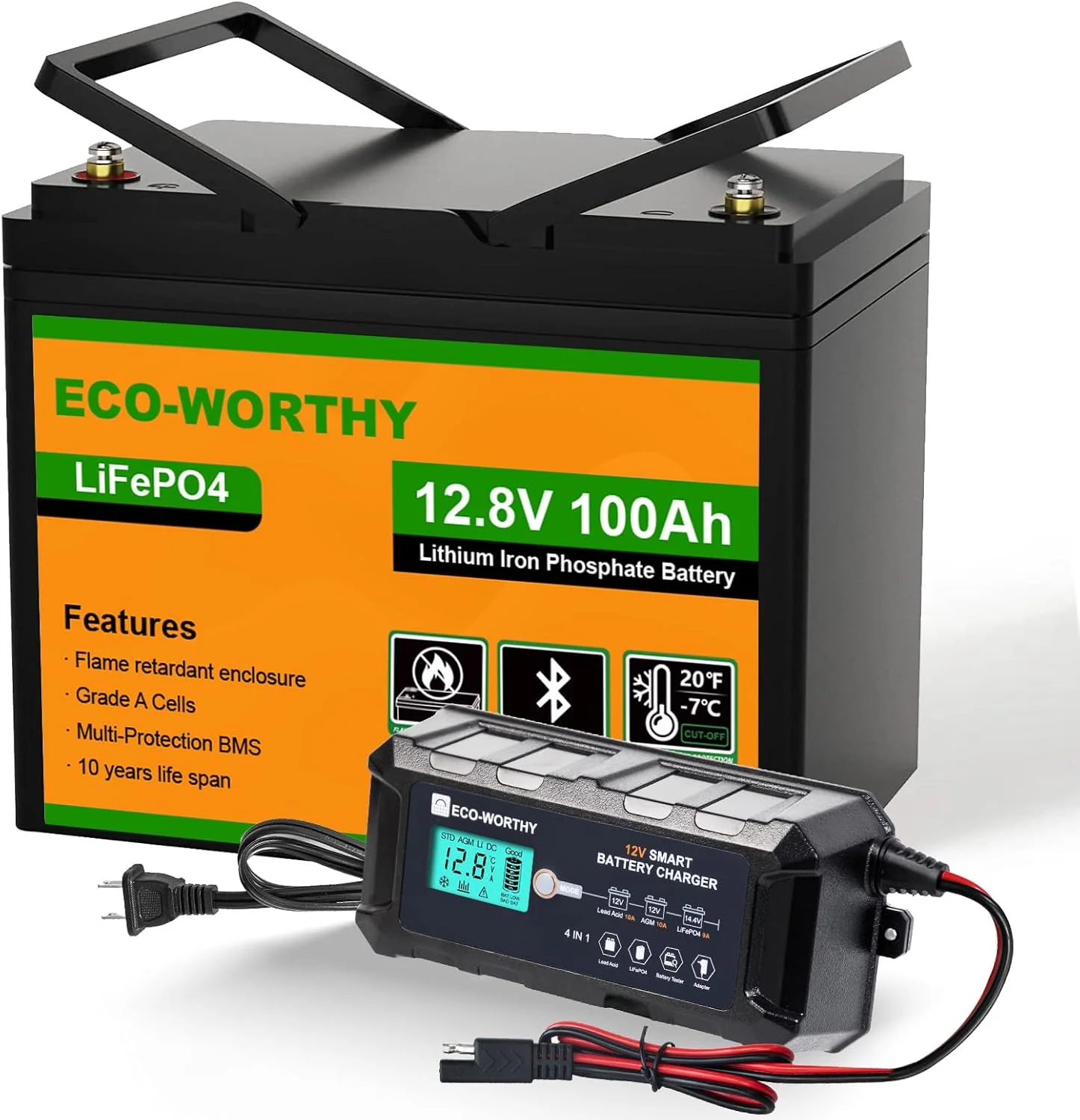 Eco-Worthy 12V 100Ah LiFePO4 Lithium Battery | Bluetooth And Low-temperature Protection - Image 13