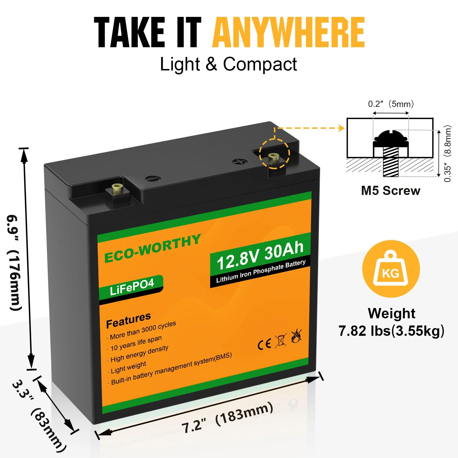 LiFePO4 12V 30Ah Lithium Iron Phosphate Battery - Image 4